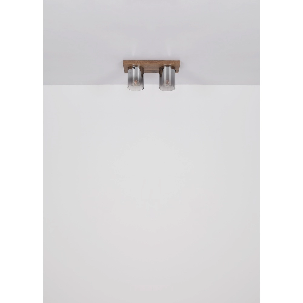 Ceiling lamp Underwood wood 2-light Globo 9007371481033