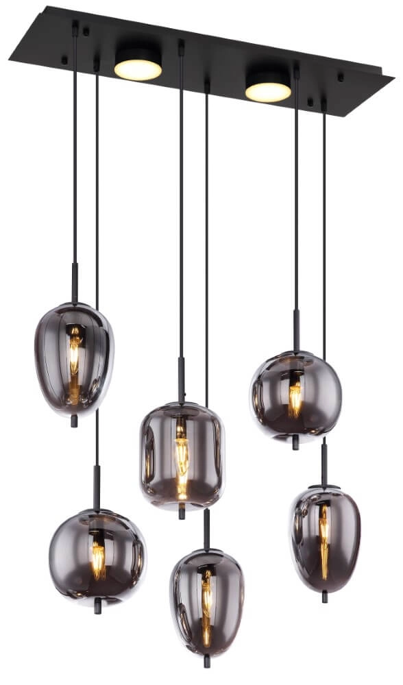 Design hanging lamp Blacky 5-light