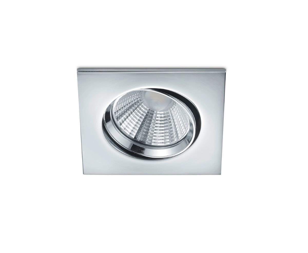 LED recessed spot Pamir Square 5.5w - 3000K - 8.5cm chrome