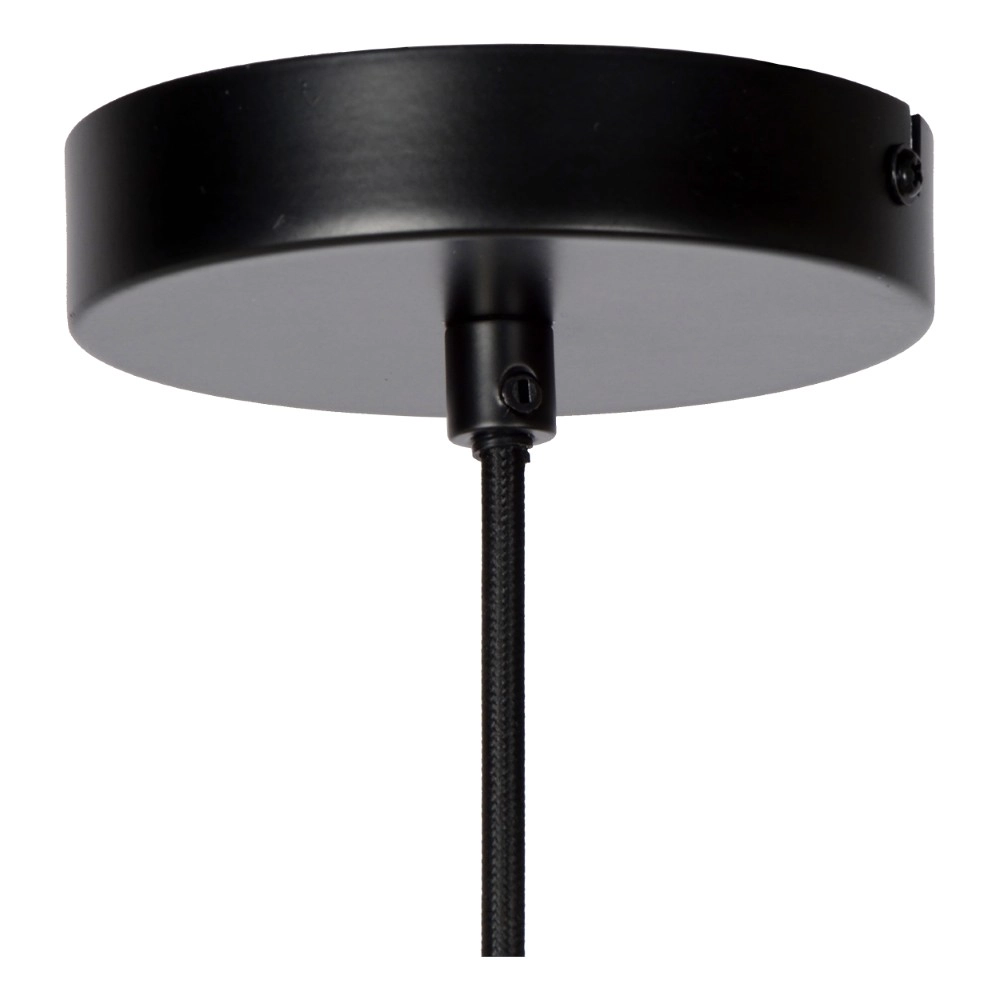 Design pendant lamp Joanet Ø 22cm gold and smoke glass Lucide 5411212451422