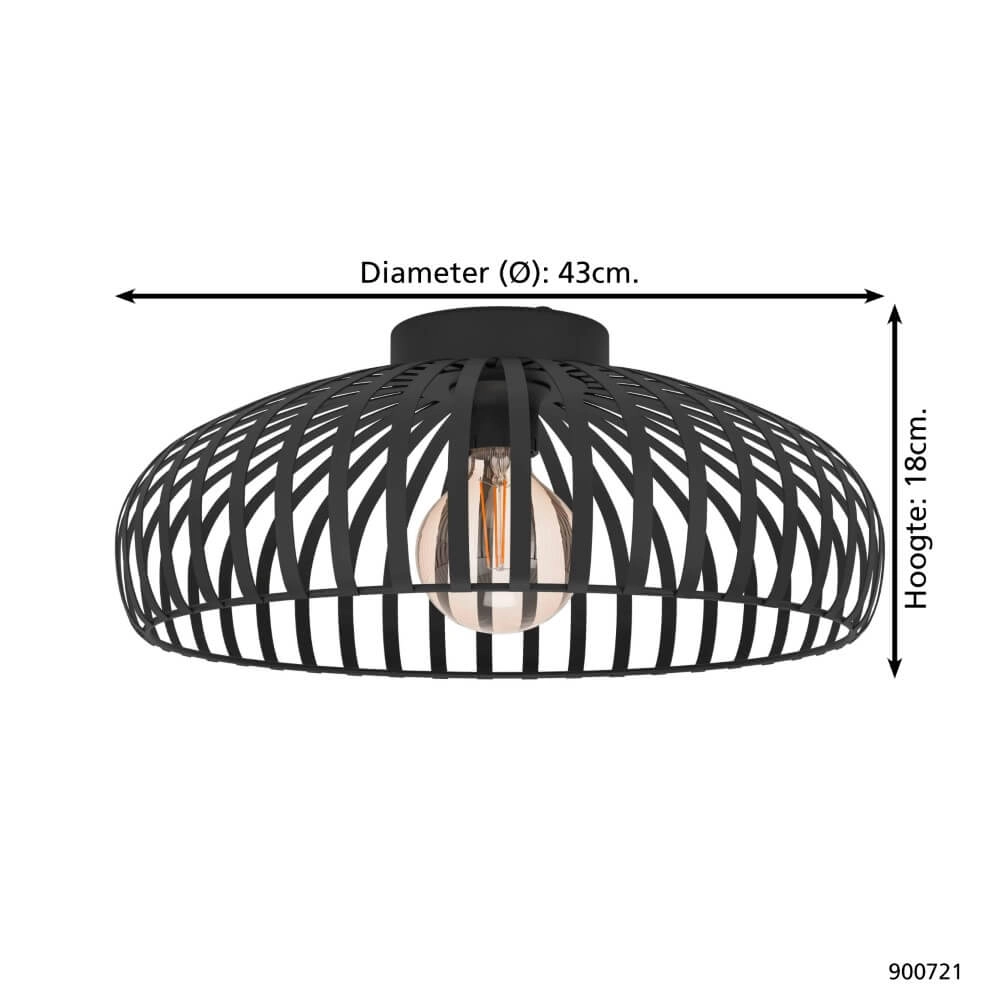 Wire ceiling lamp Mogano 3 Ø 43cm Eglo 9008606254309