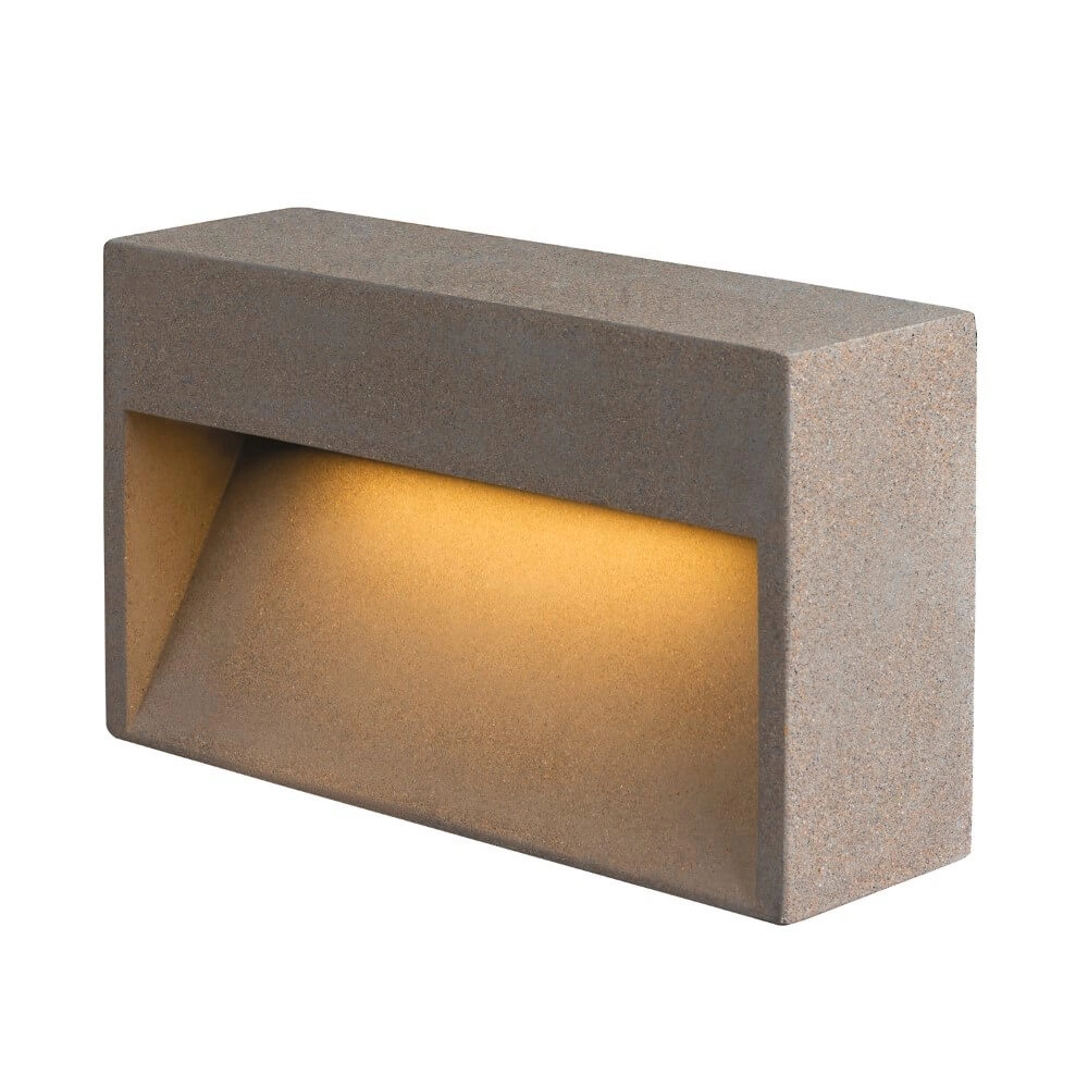 Led wall light Concreto L of concrete