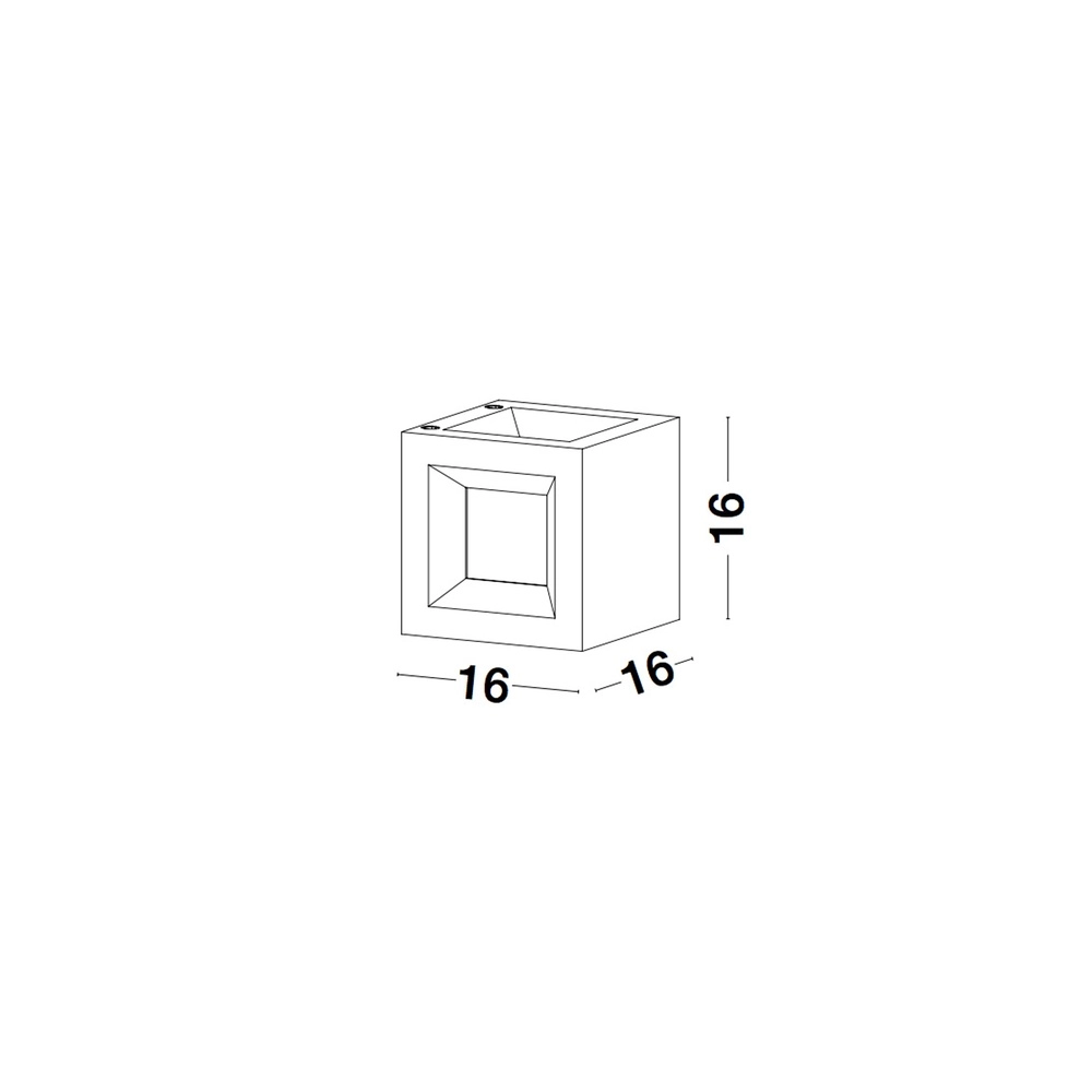 Square wall lamp Castro black Lyora 5212017426925