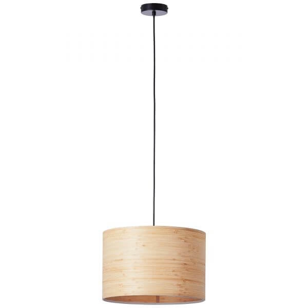 Pendant lamp Romm black with wood brown Brilliant 4004353394805