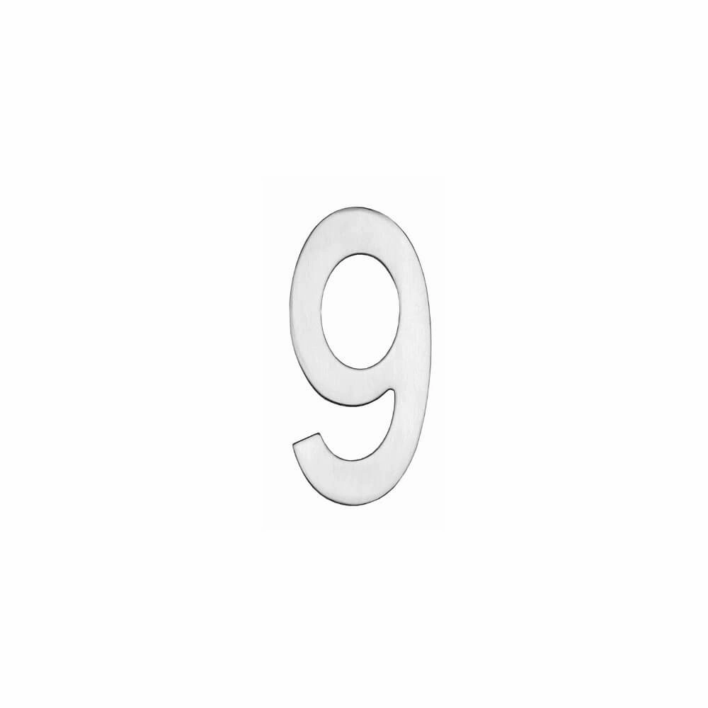 House number 9 Numbra 15cm stainless steel