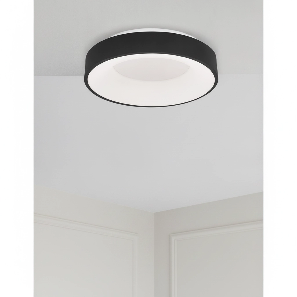 Ceiling lamp Rando Thin black Ø 38cm