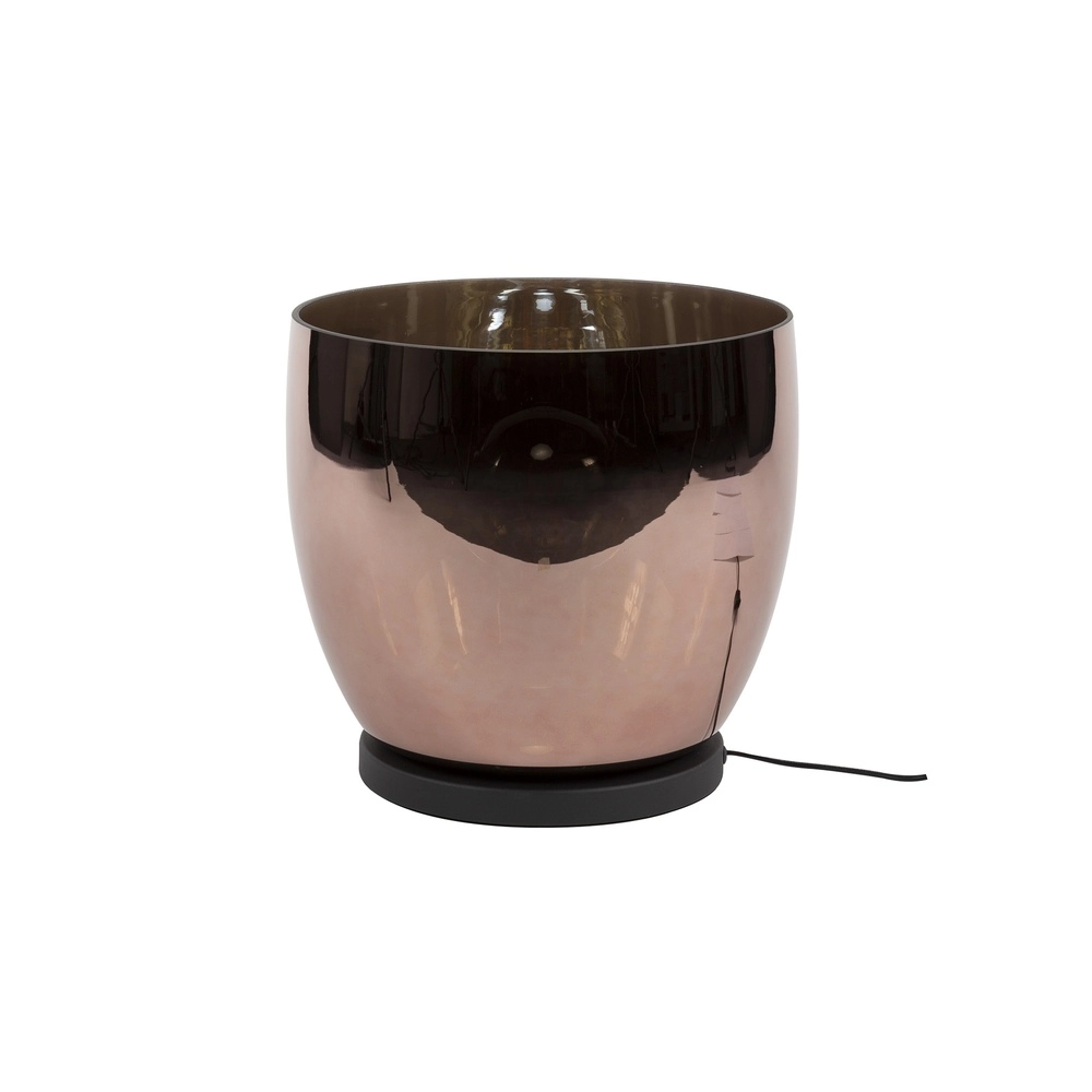 Floor lamp copper glass UP Ø 33cm - 32cm high Lyora 8716803512634