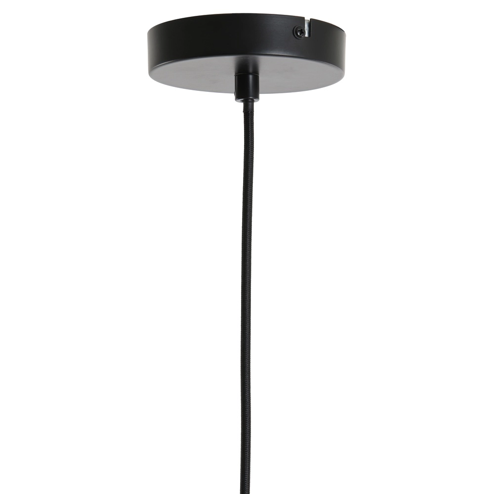 Glass pendant lamp Lekar 1x E27 - brass and smoke glass Light & Living 8717807601447