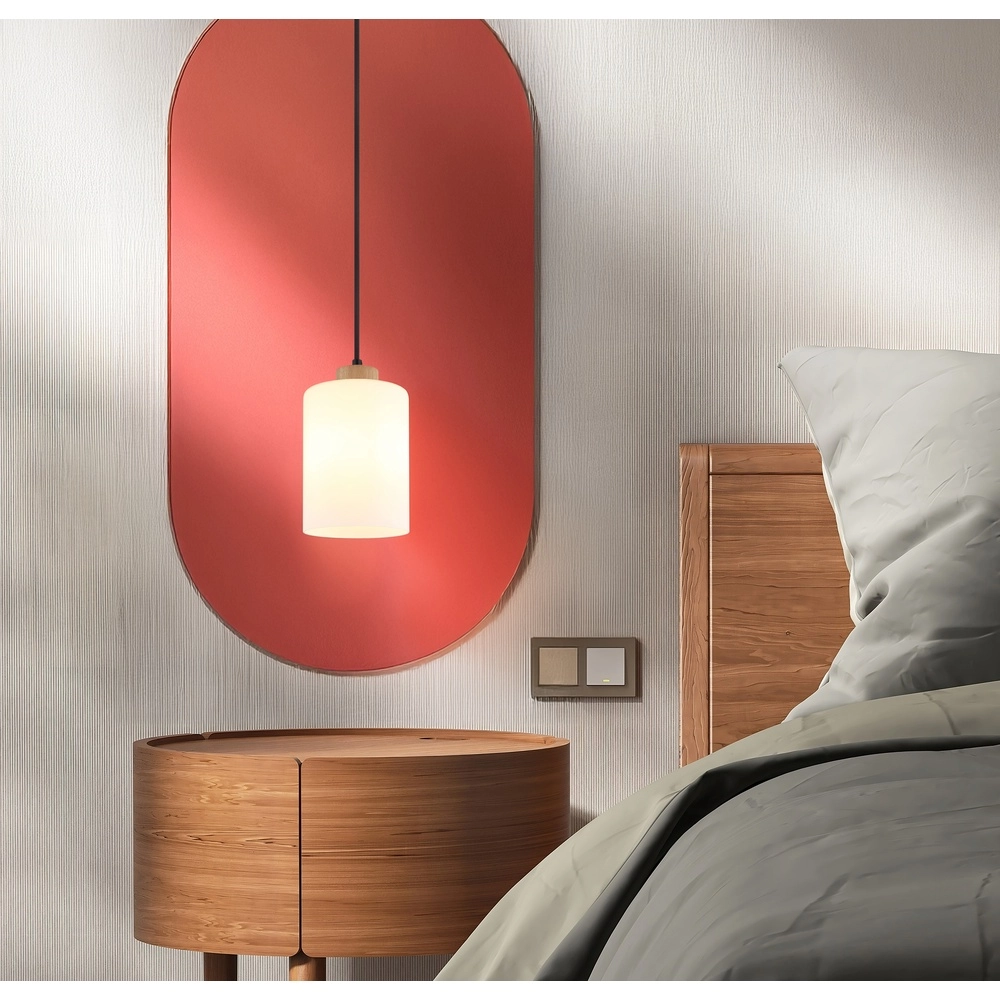 Pendant lamp Rowena 1-light wood Globo 9007371592234