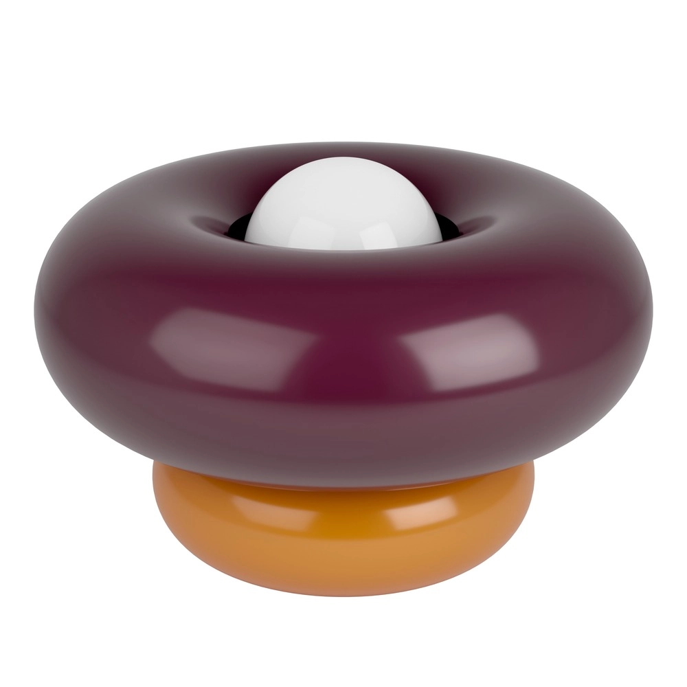 Design table lamp Torchiarolo Orange with burgundy red