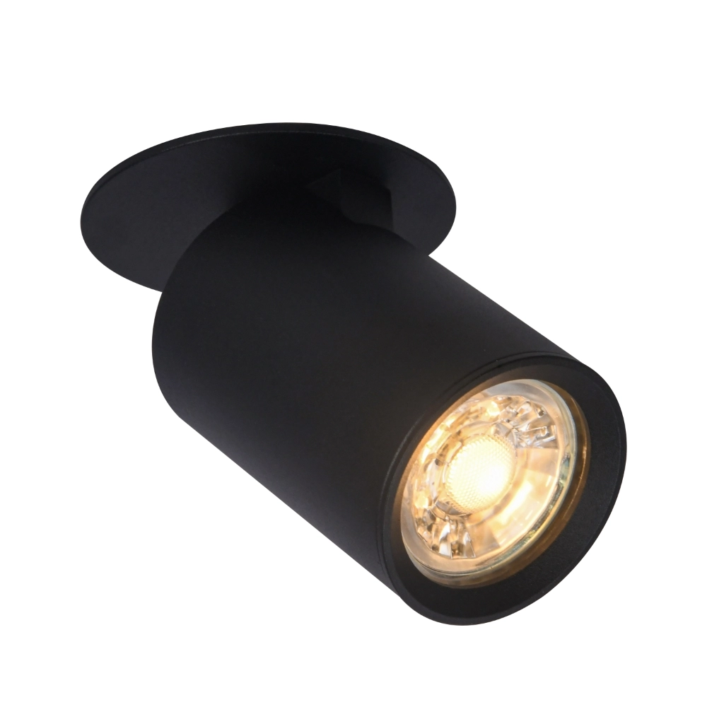 Black recessed spot Parma adjustable aluminium Ø 5.4cm