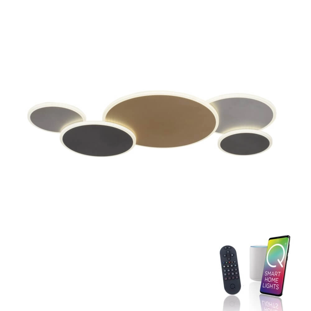 Design wall lamp Q-Piato 85cm Paul Neuhaus 4012248374528