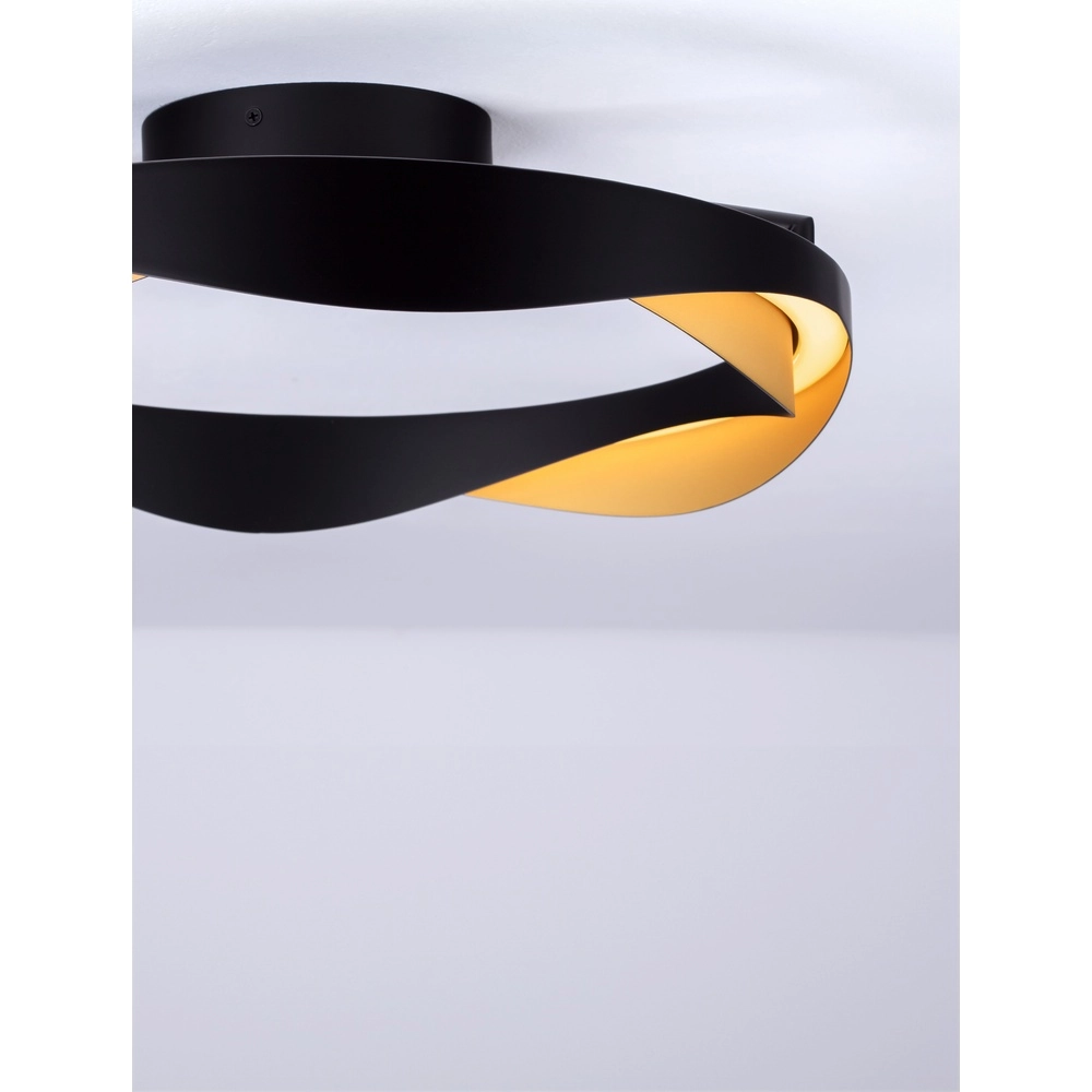 Ceiling lamp Radon Ø 45cm black with gold Lyora 5212017452528