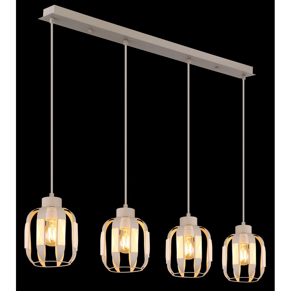 Dining room pendant lamp Arlen 4-light sand brown Globo 9007371580569