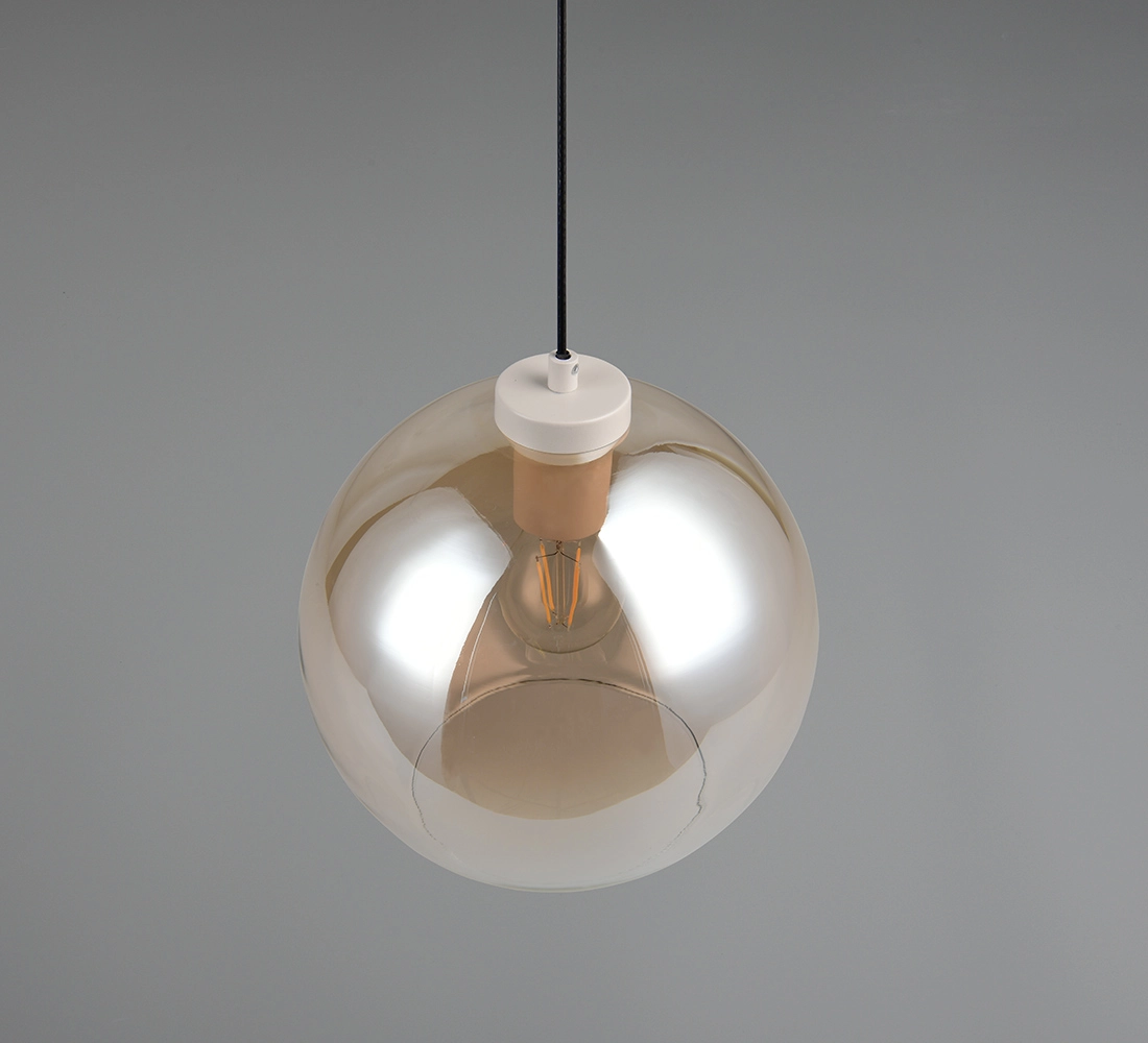 Pendant lamp Liora Amber glass Trio 4017807682380