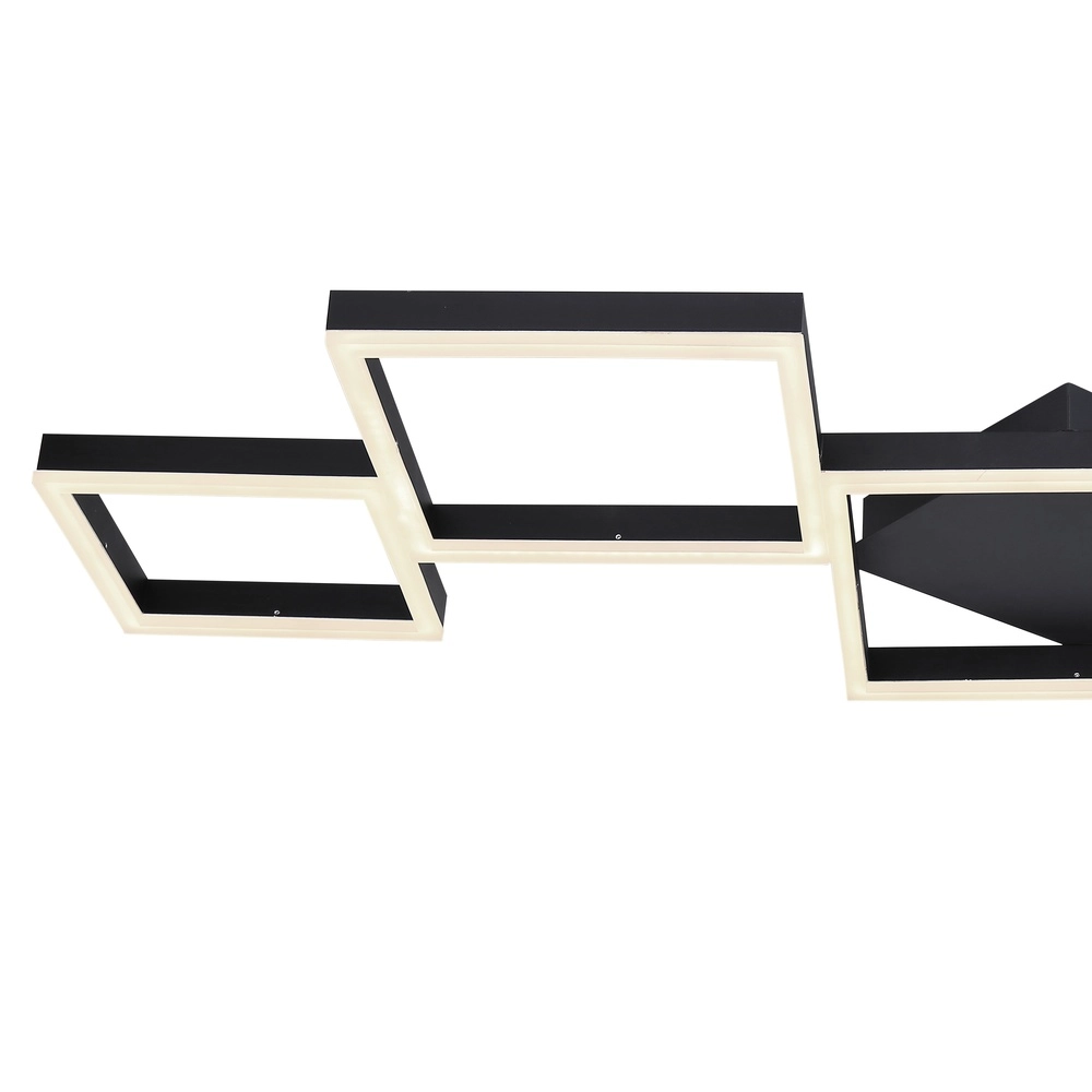 Modern ceiling lamp Kurio squares black Globo 9007371411788