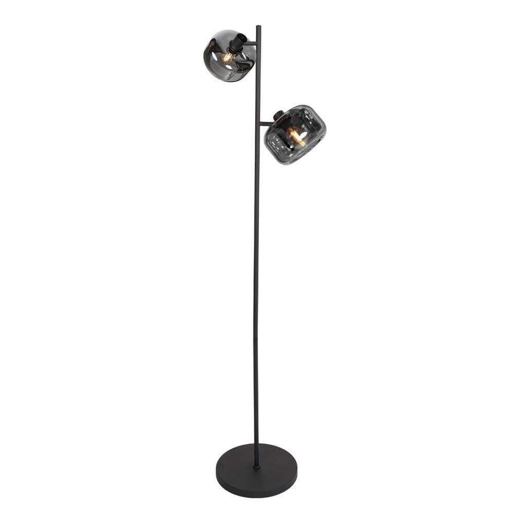 Black floor lamp Tenebris 2-light Steinhauer 8712746178159
