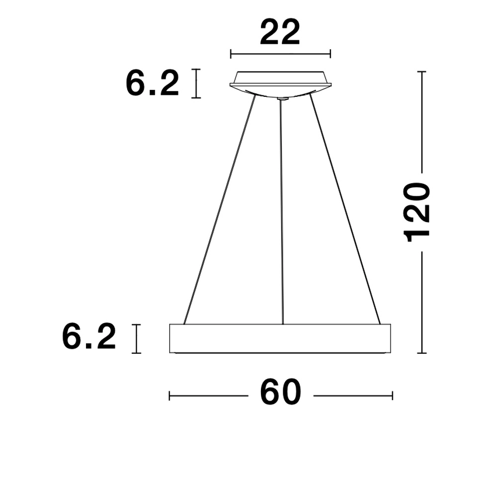 Pendant lamp Rando Thin silver grey Ø 60cm Lyora 5212017420251