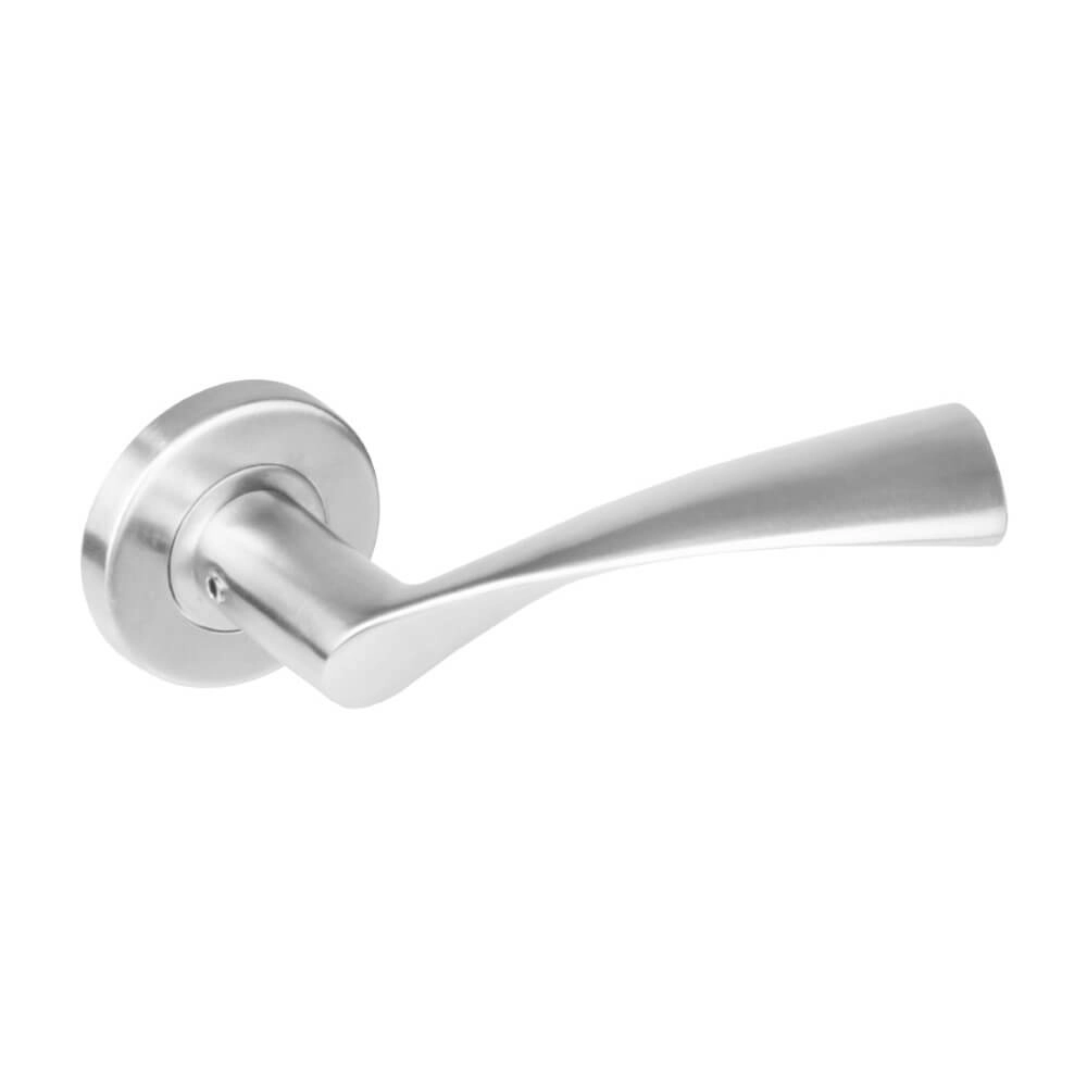 Design door handle Vlinder rosette with ridge stainless steel