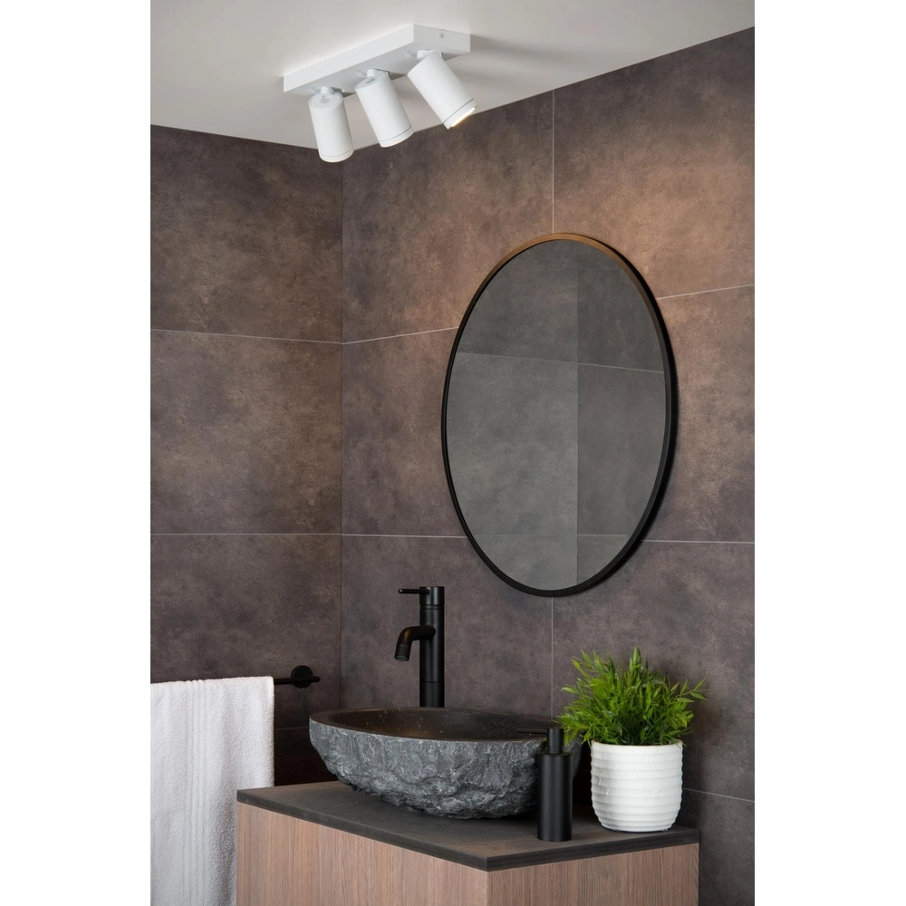 Ceiling spotlight Taylor IP44 3-light white Lucide 5411212092663