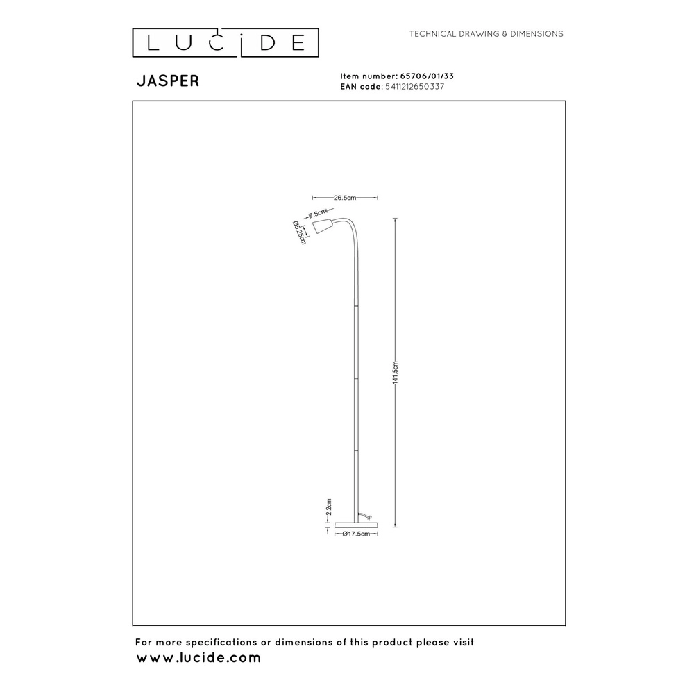 Reading lamp Jasper Green Lucide 5411212650337