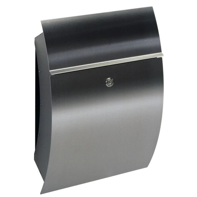 Stainless steel mailbox Letter Design 50cm grey