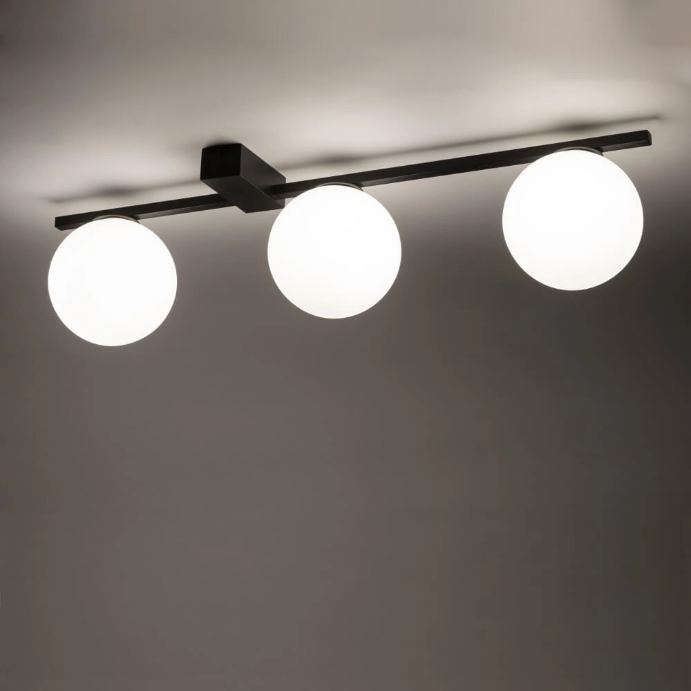 Glass pendant lamp Pik 3x white glass Lyora 5903139103015