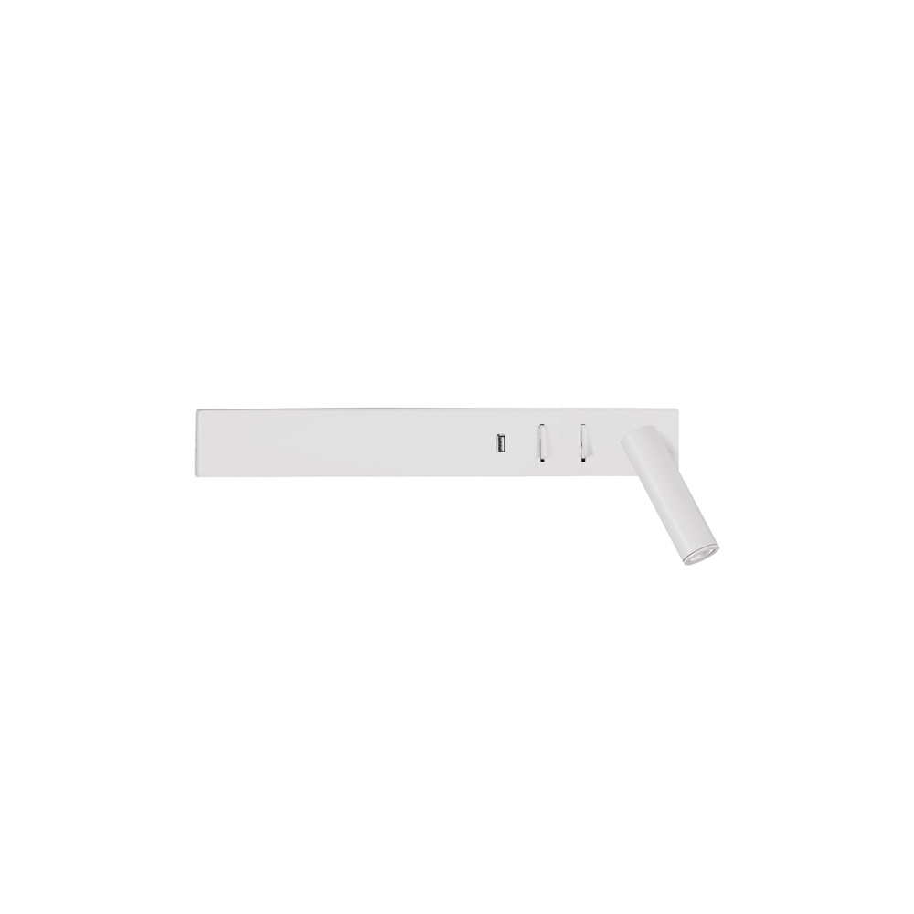 Bedside lamp Vida Right White with USB Lyora 5212017427878