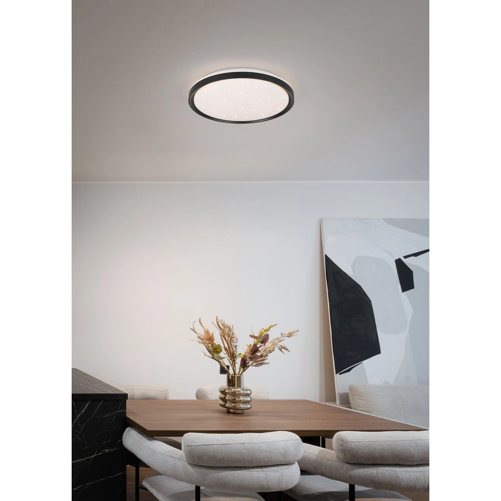Ceiling light Solit Black with star effect Trio 4017807659559