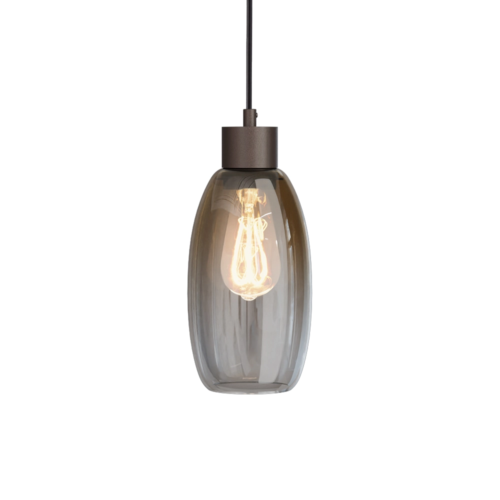 Glass pendant lamp Olive Ø 12.5cm - cocoa Masterlight 8718121393735