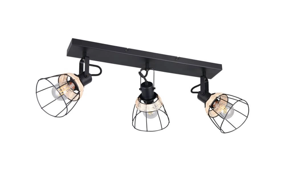 Black ceiling lamp Jerome Design 4-light Trio 4017807637717
