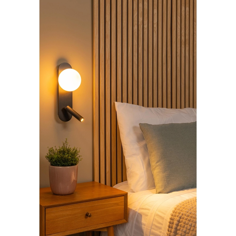 Bedside lamp Kelly Black Lucide 5411212771407