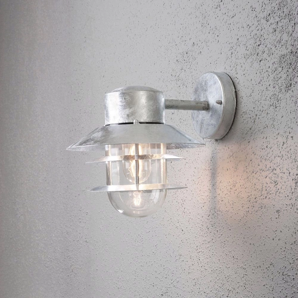 Country wall lamp Modena Down 22cm zinc grey KonstSmide 7318307310320