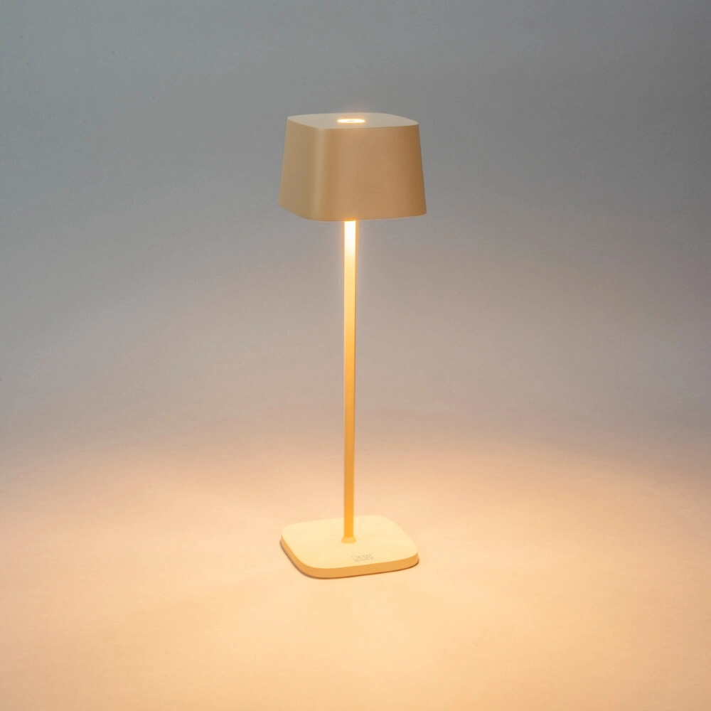 Rechargeable table lamp Capri sand brown KonstSmide 7318307814330