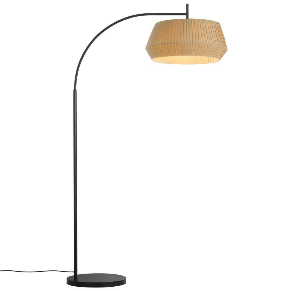 Arc lamp Dicte sand brown Ø 53cm