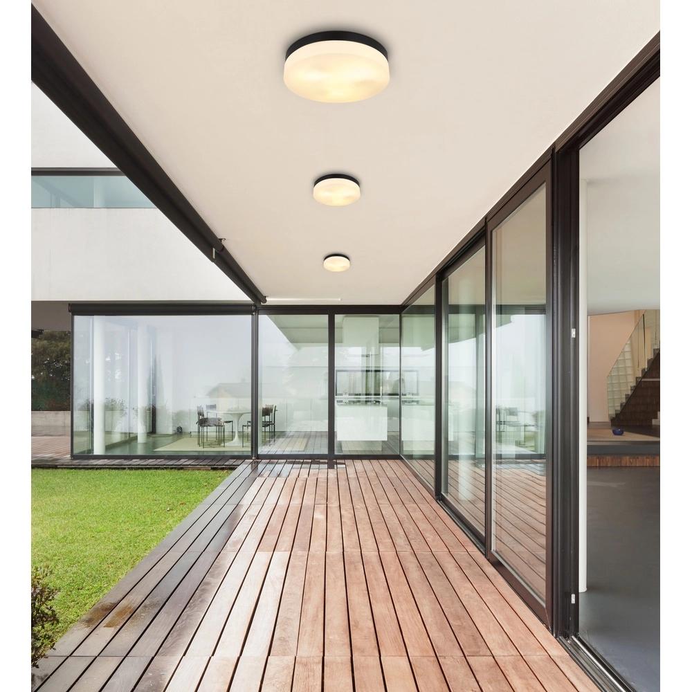 Design ceiling light Vranos black for outdoor use Ø 30cm Globo 9007371440764