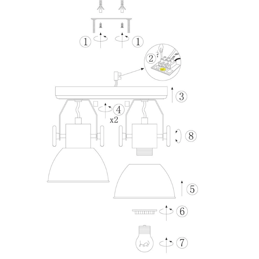 Retro surface-mounted spotlights Gearwood Steinhauer 8712746122756