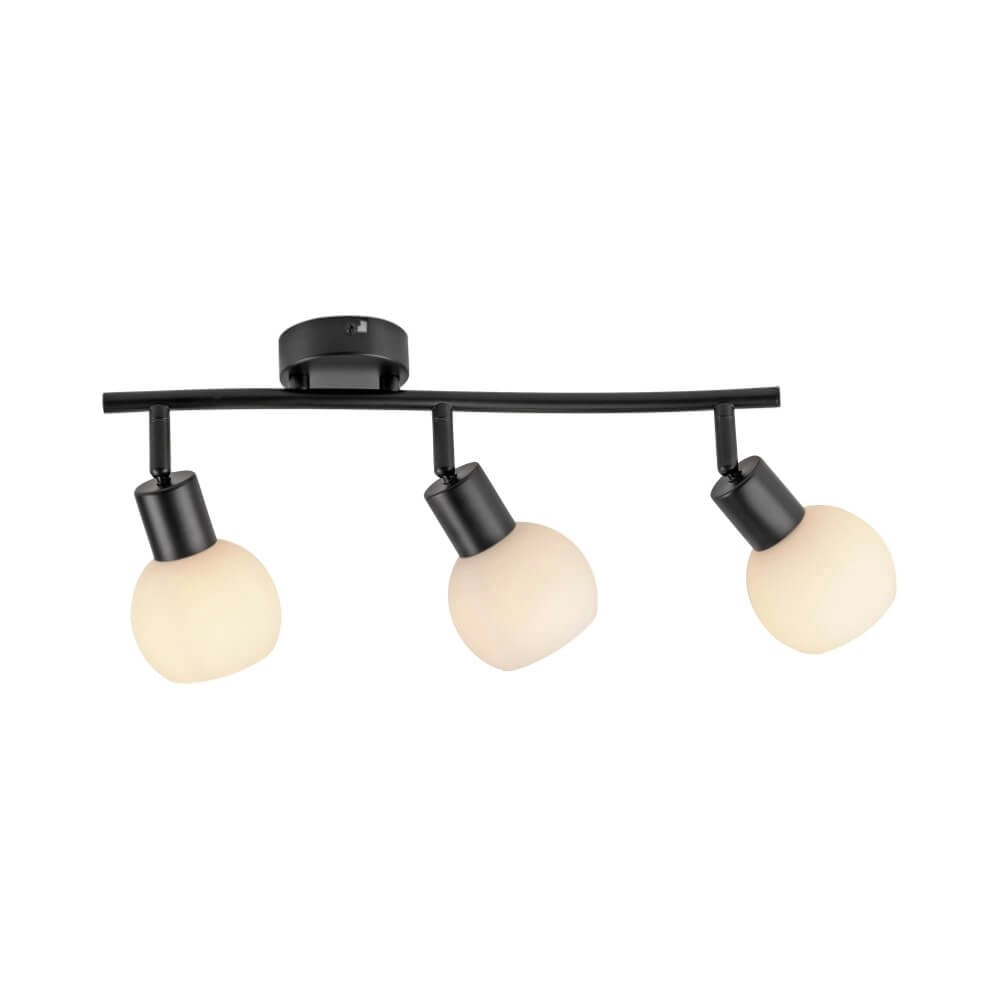 Black ceiling lamp Loki 3-light Just Light 4043689000776