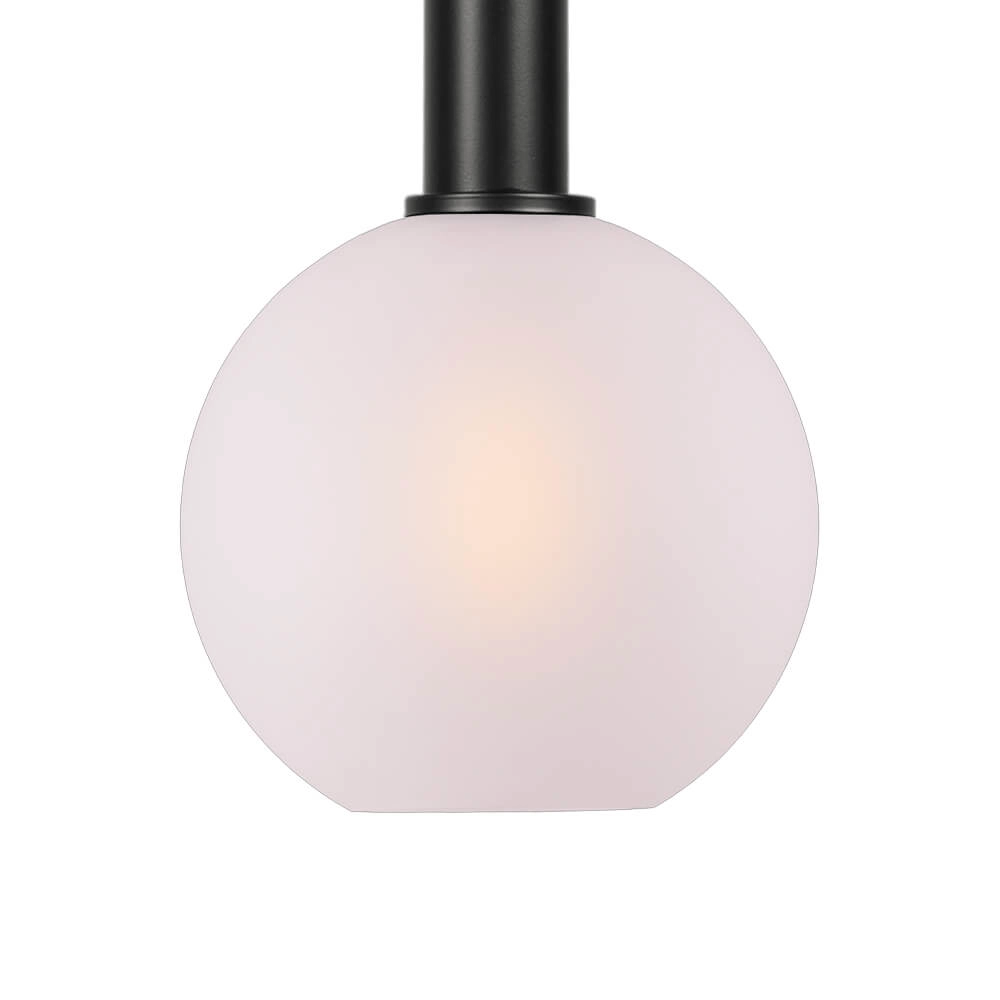 Hanging lamp Ø 20cm Bella 2 Black with matt white glass Masterlight 8718121334332