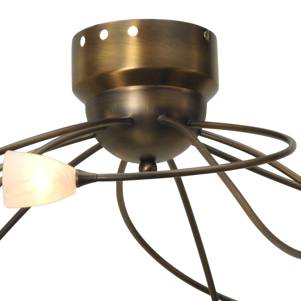 LED flush ceiling light Molto 2 LED 10-lights 30x65cm bronze brown Masterlight 8718121184098