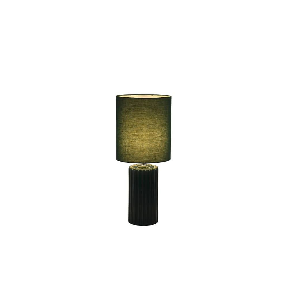 Green table lamp Groove ceramic