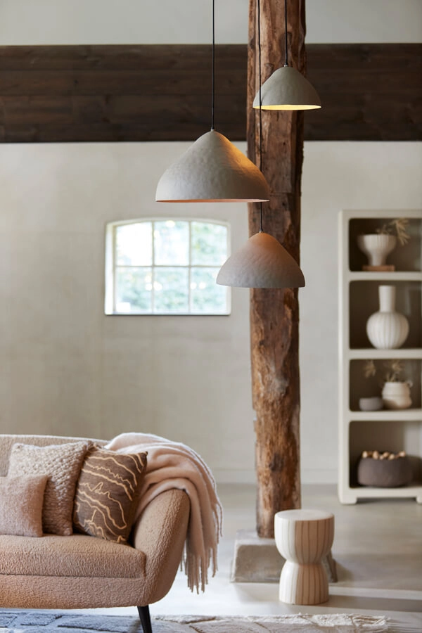 Pendant lamp Elimo Ø 25cm cream