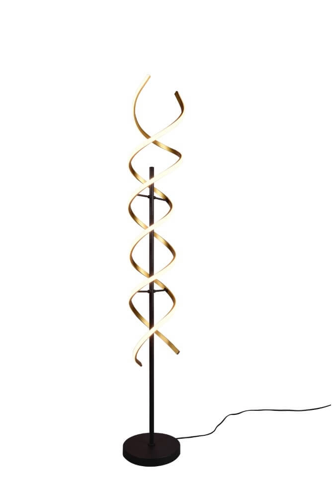 Designer floor lamp Sequence black with gold Trio 4017807541731