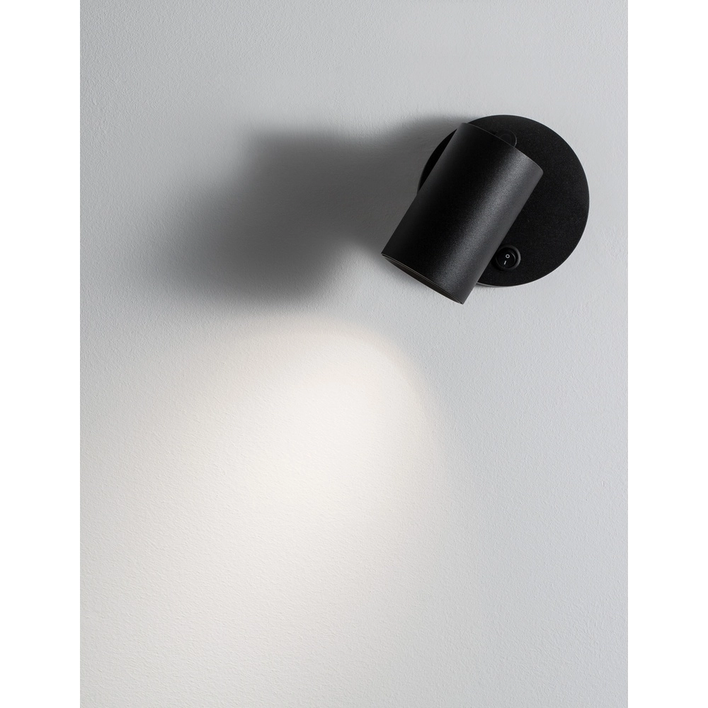 Wall spotlight Net Round Black Lyora 5212017422927