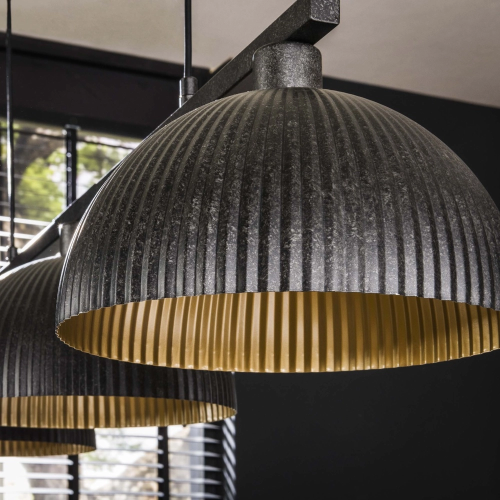 Industrial pendant lamp Ripple 3L - Ø 30cm Lyora 8716803512344