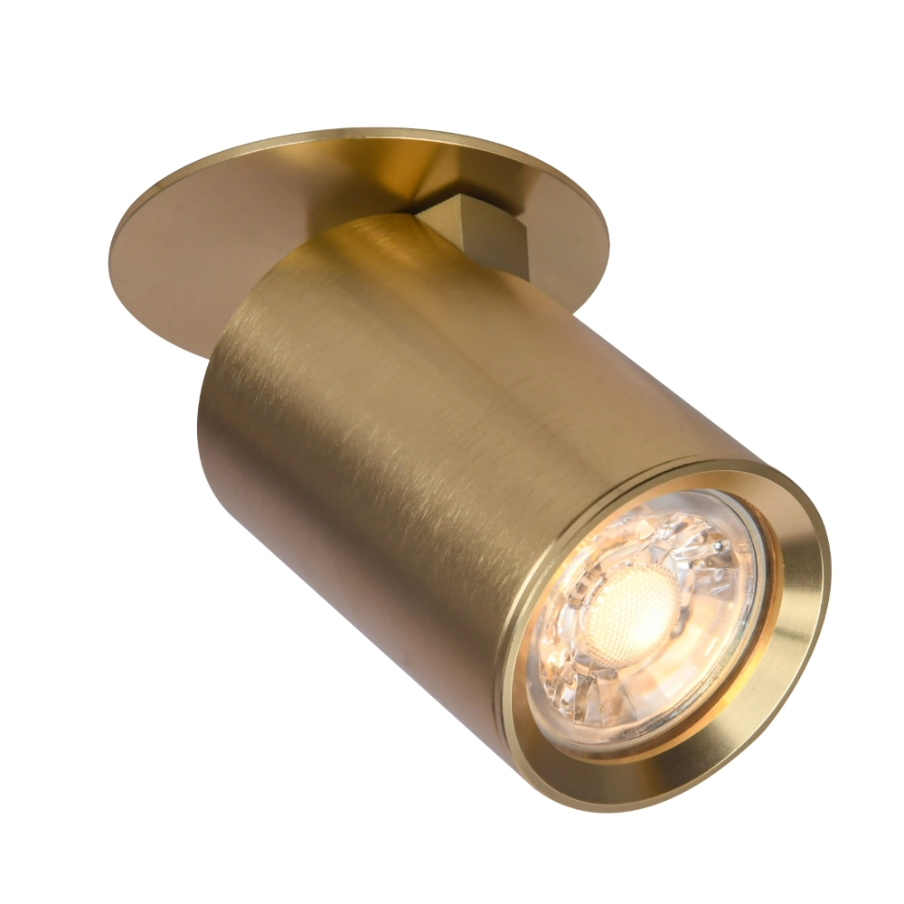 Mat gold spotlight Parma adjustable aluminium Ø 5.4cm