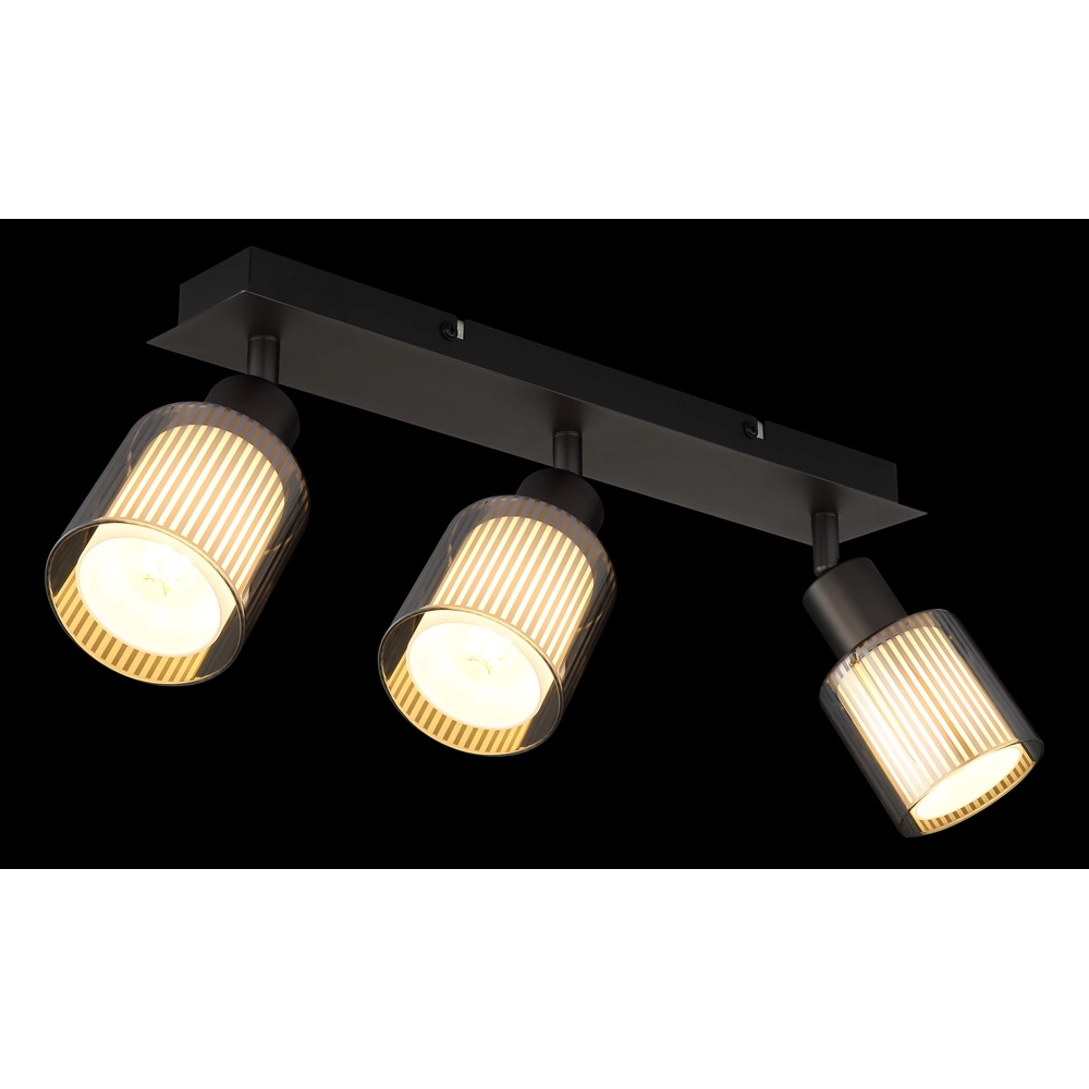 Design ceiling lamp Villegas 3-light gunmetal Globo 9007371575947