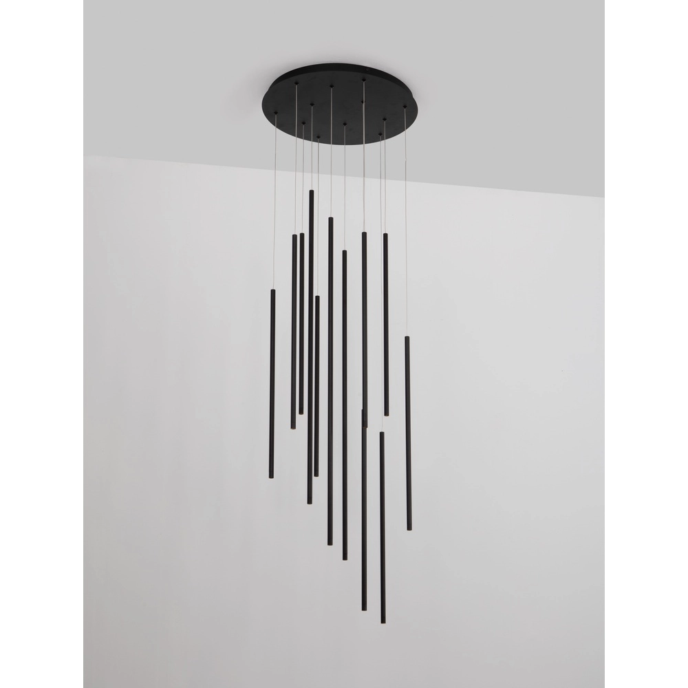 Design pendant lamp Elettra 12-light black