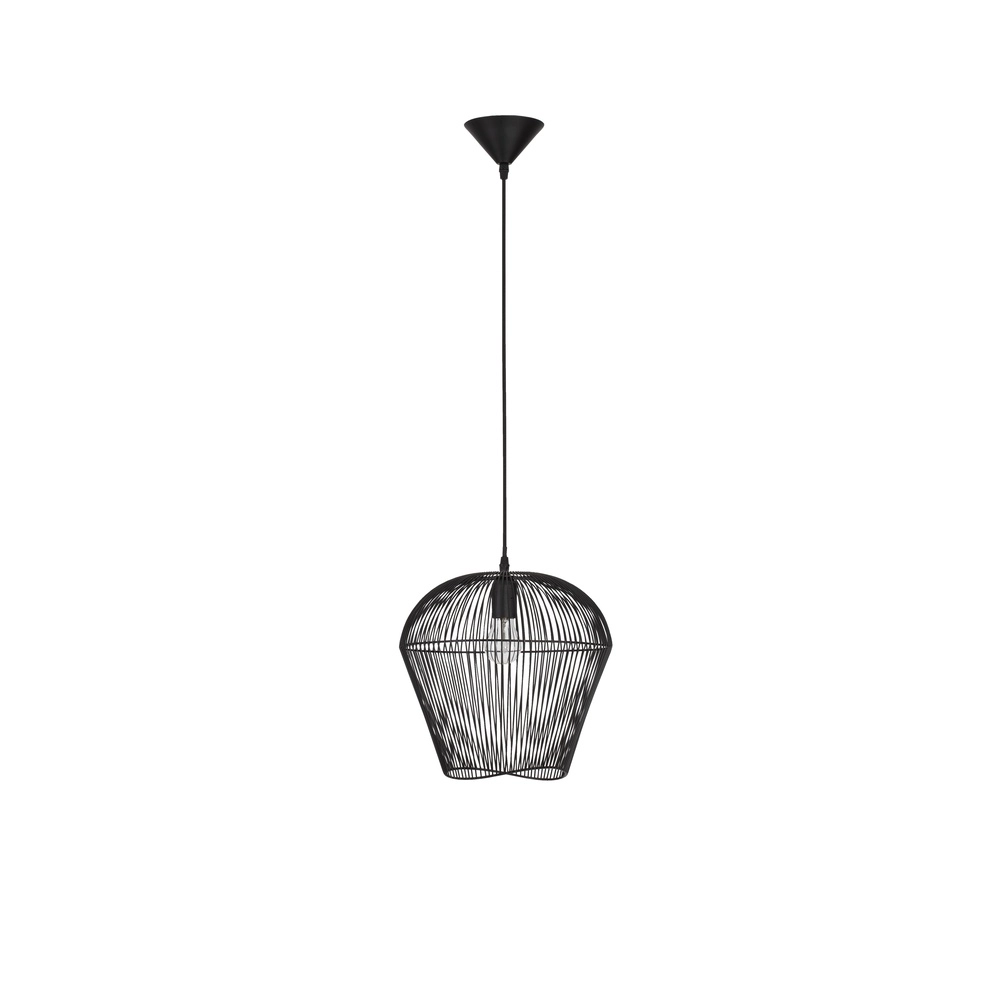 Bohemian pendant lamp Bredo Ø 31.5cm black Lyora 5212017438911