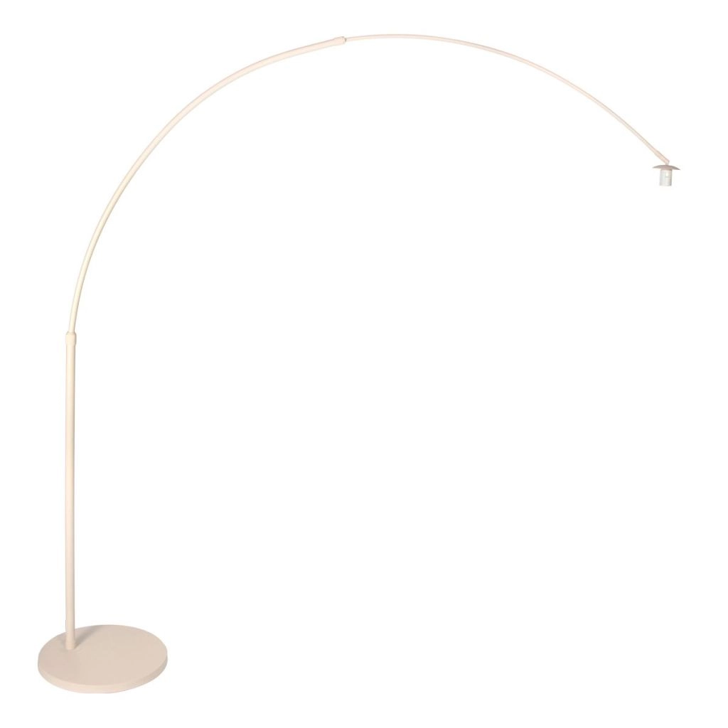 Arc lamp sand brown Silva Alba with white shade Ø60cm Steinhauer 8712746185720
